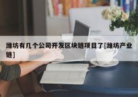 潍坊有几个公司开发区块链项目了[潍坊产业链]