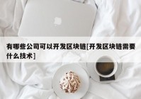 有哪些公司可以开发区块链[开发区块链需要什么技术]